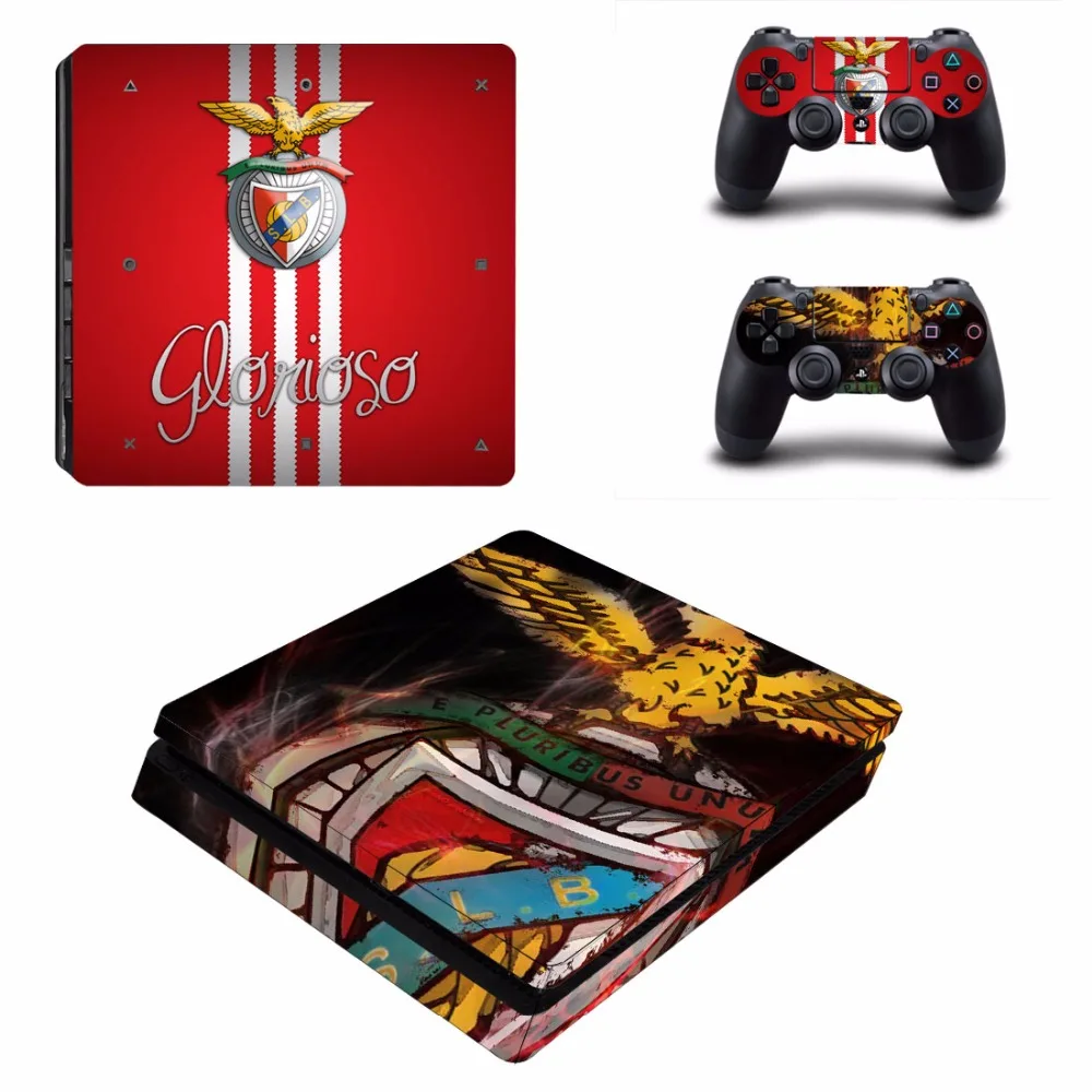 

Super Liga Team Benfica Football PS4 Slim Skin Sticker For Sony PlayStation 4 Console and Controllers PS4 Slim Skins Sticker