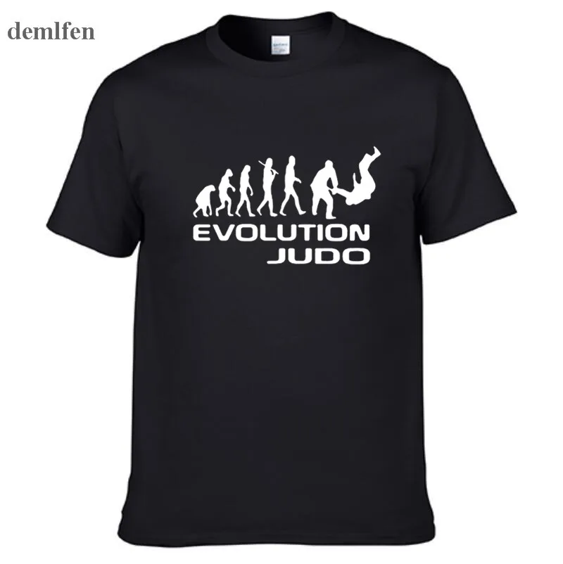 Мужская футболка с круглым вырезом evolation Of Judo хлопковая коротким рукавом для