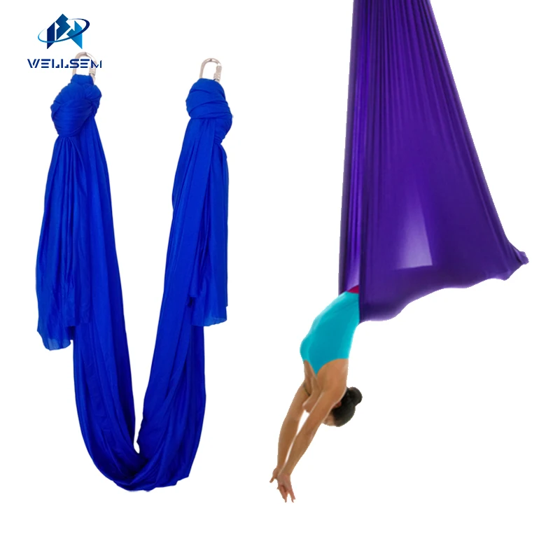 Профессиональный yoga Воздушный полет антигравитации Йога-гамак 1 шт. 4 м гамак + 1 пара Карабин бесплатная доставка
