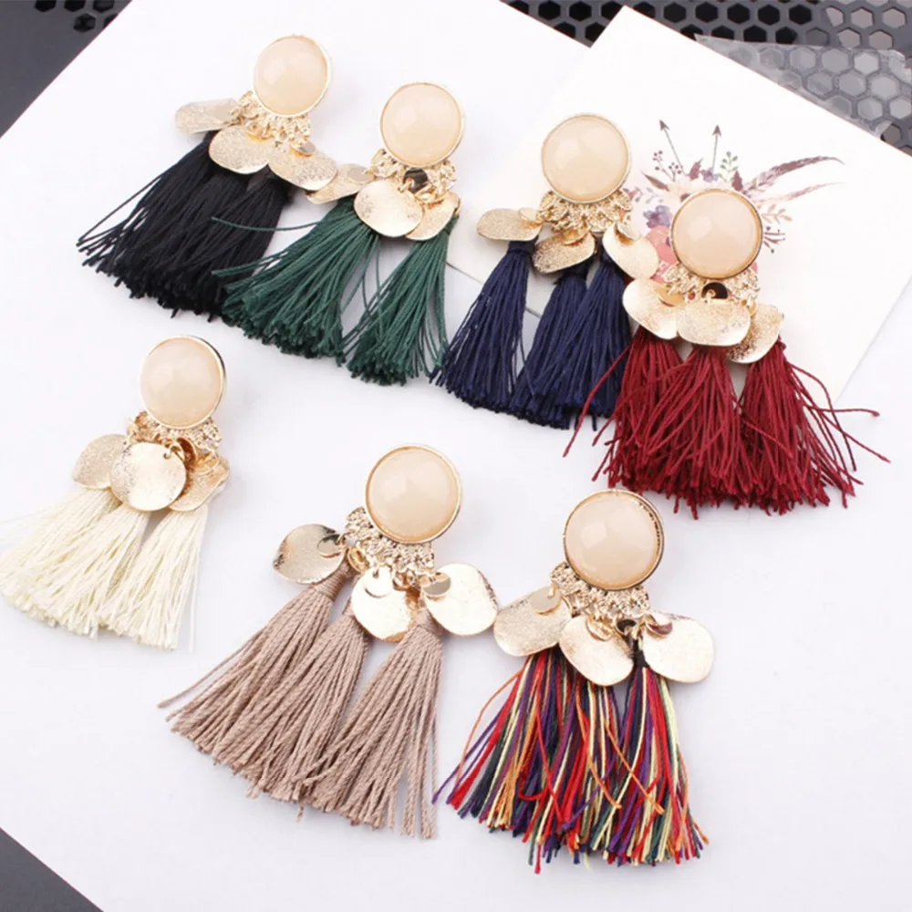 

Tassel Earrings Dangle Boho Earrings for Women Coin Boho Fringe Drop Earrings Vintage Jewelry
