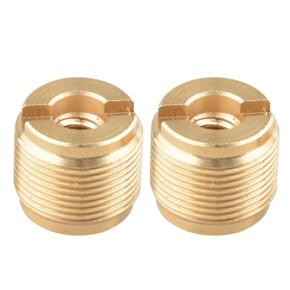  2PCS Mic Stand Adapter Thread Screw Brass Microphone Tripod Stand Holder 1/4 inner and 5/8 outer Th