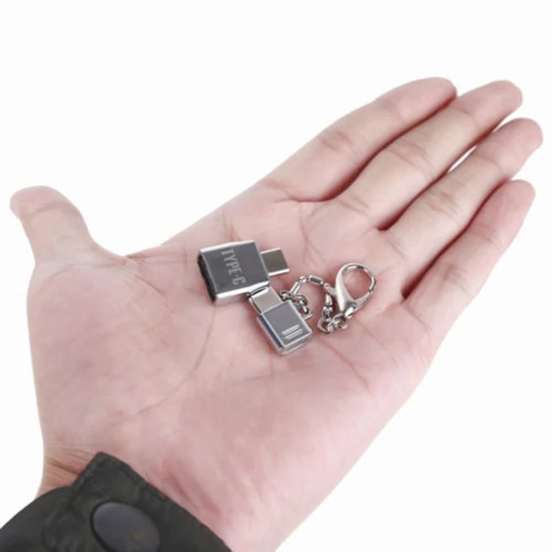 2 шт./партия Micro USB Женский к type C Мужской цинковый литой адаптер+ type A Женский к type C Мужской конвертер мини USB-C OTG адаптер Комплект
