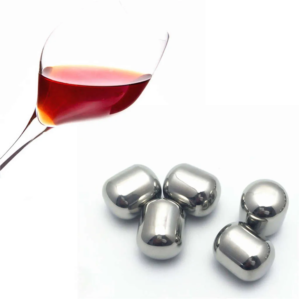 

Stainless Steel Ice Cubes Reusable Metal Chilling Stones with Whisky Keep Cold