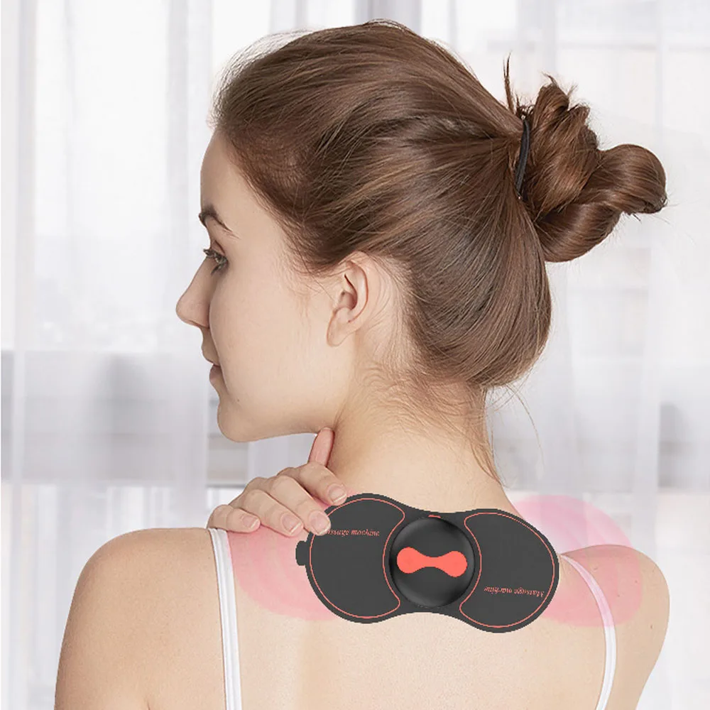 HEYME Mini Shoulder Neck Massage Sticker Cervical Abdomen Relaxation Muscle USB Smart Pain Relief Pad Device |