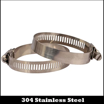 

14-27mm 18-32mm 21-38mm 21-44mm 27-51mm 33-57mm 304 Stainless Steel Pipe Clip Fuel Line Swivel Drive Hose Worm Gear Clamp