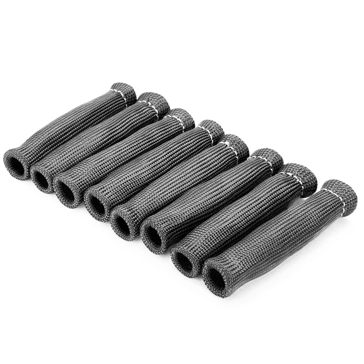 

Universal 8pcs 2500 degree F Spark Plug Wire Boot Protector Sleeve Heat Shield Cover Black Protect Spark Plug Boots And Wires