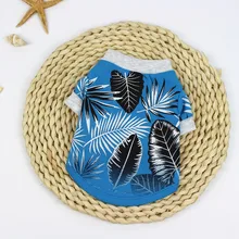 Летняя рубашка с принтом листьев для домашних животных, одежда для домашних животных, одежда для домашних животных, товары для домашних животных, Roupa Cachorro