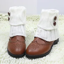 9 цветов, Женские Вязаные Гетры, короткие сапоги, манжеты, пуговицы, вязаные носки, вязаные гетры для осени и зимы