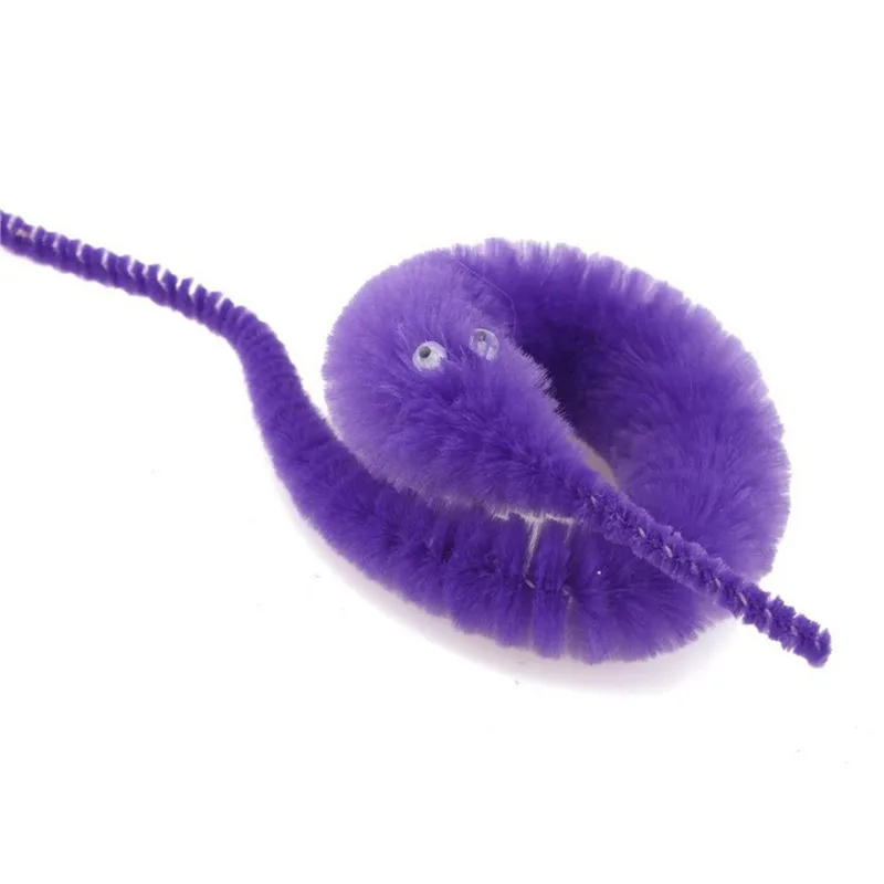 Дропшиппинг волшебный твист пушистый червь шевелится морской конь дети крупным планом уличная комедия фокусы игрушки без упаковки - Цвет: Фиолетовый