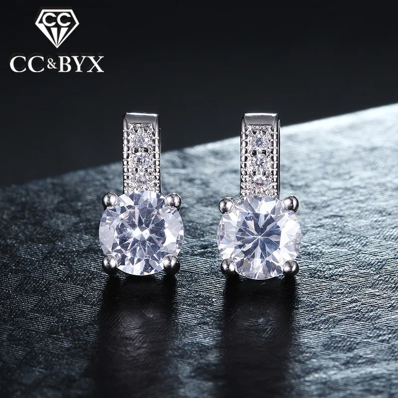 

Vintage AAA zircon stud earrings for women boucle d'oreille femme pendientes fashion jewelry ear accessories christmas gift E039
