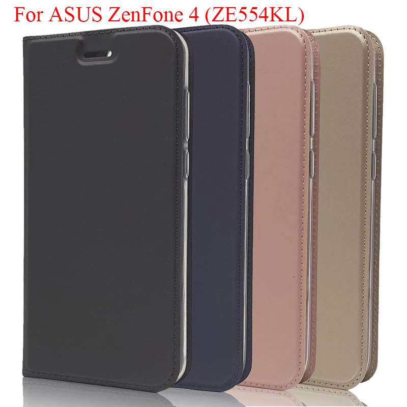 Для ASUS ZenFone 4 ZE554KL Ультратонкий чехол с магнитным напряжением и отделением для