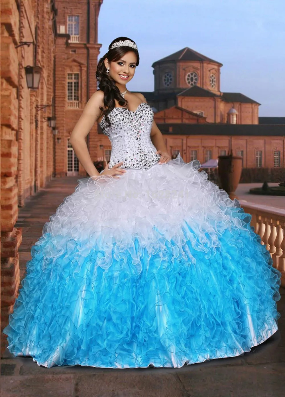 Quinceanera dresses blue and white 2017 Quinceanera dresses blue and white 2017