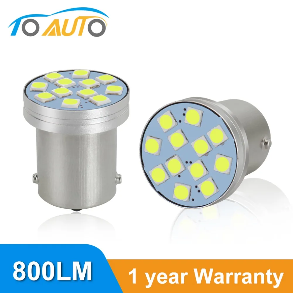 2 шт. 1156 BA15S P21W BAU15S PY21W светодиодный 1157 BAY15D P21/5 Вт BA15D 12SMD 3030 автомобилей сигнала поворота Стоп-сигнал Фары заднего хода авто светодиодные лампы 12 В