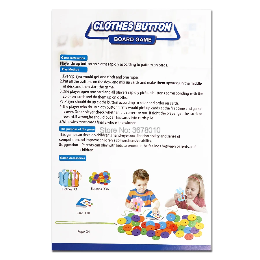 Jogo de Tabuleiro Botão Enfiar Puzzle Roupas Botões Lacing Brinquedo Usando Corda Threading Montessori Sensorial Brinquedos Educativos Primeiros 16 Cor e forma