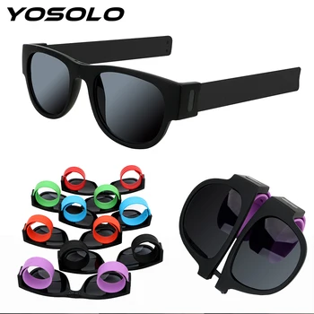 

YOSOLO Motorcycle Fold Sun Glasses UV Protection Outdoor Sports Circle Round Sunglasses Protective Gear Polarized Eyewear