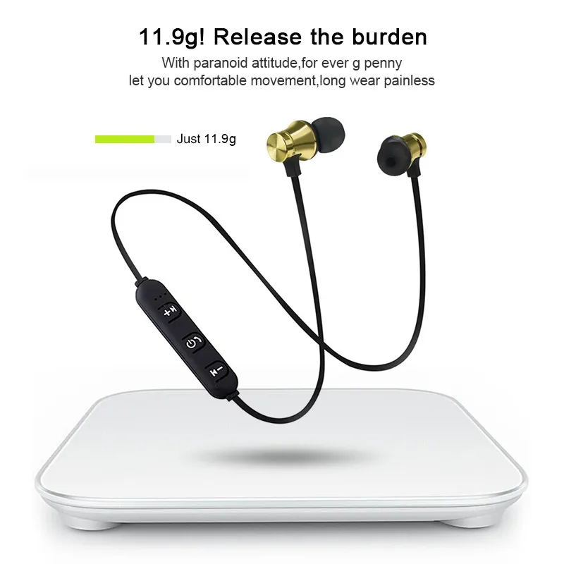 Bluetooth спортивные наушники, гарнитура, водонепроницаемый 4,2 Магнитный микрофон для iPhone X XS Max 7 8 samsung S8 S9 huawei p20