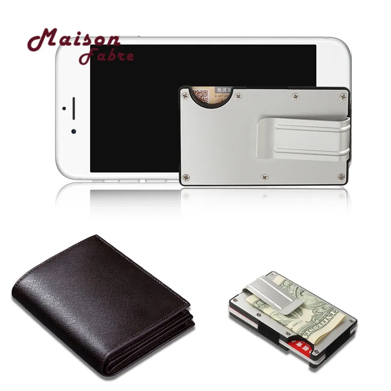Maison fabre Металл Мини зажим для денег фирменный модный черный, белый цвет держатель для кредитных карт с RFID Анти-главный кошелек для мужчин