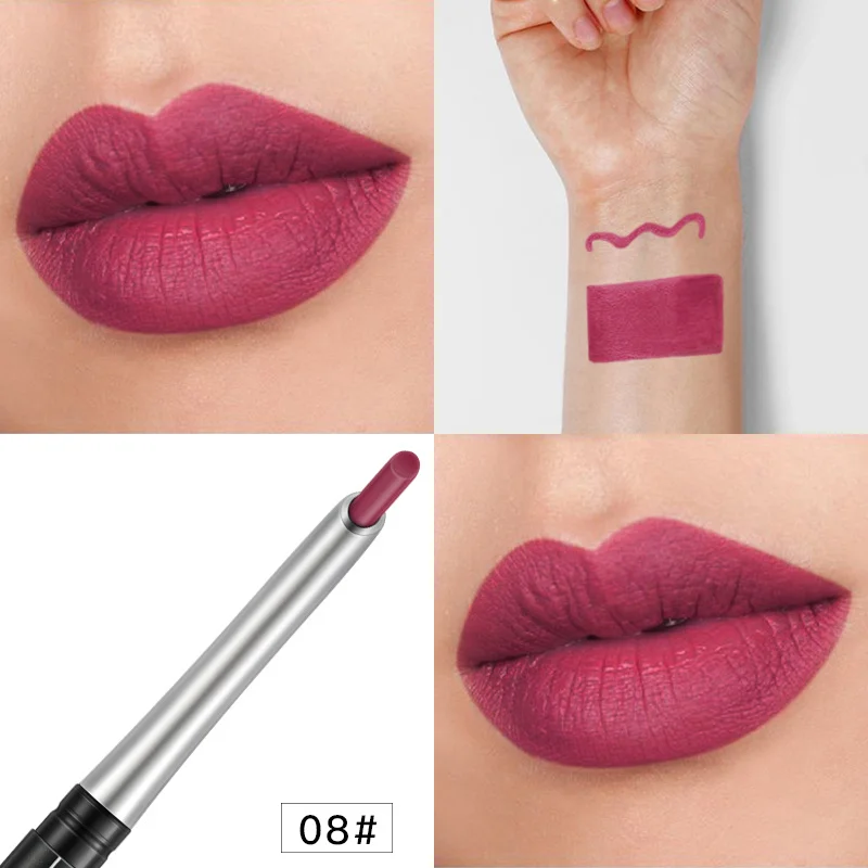 

Pudaier Durable Matte Lip Liner Pen Lipstick Pencil Waterproof Easy To Color New Products Lipliner Lip Liner Set TSLM1
