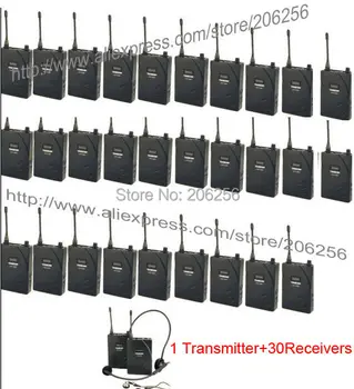 

Takstar UHF-938/ UHF 938 UHF frequency Wireless Tour Guide System 50m Operating Range 1 Transmitter+30Receivers for Tour guiding