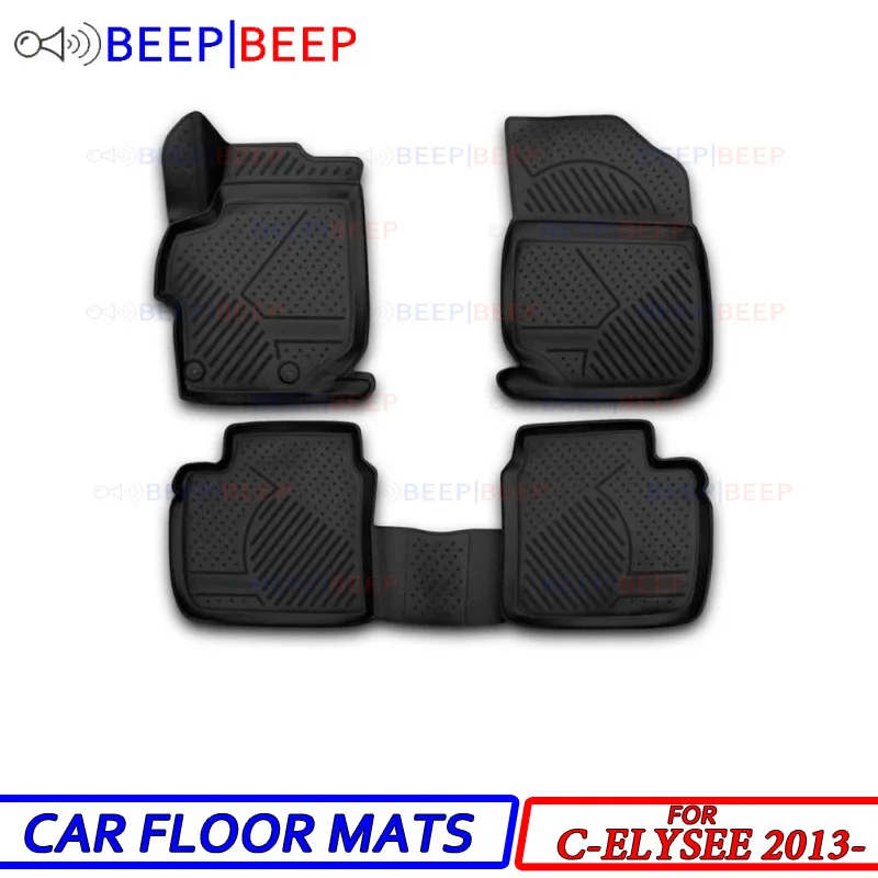

For Citroen C-Elysee 2013- car floor mats carpets auto floor mat dust proof water proof car styling interior decoration