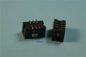 

100 Pcs SMT 2.54mm 2x3 Pin 6 P shrouded Box header Male Pins for IDC Socket Straight 2 rows 2.54 SMD PCB 6 Position