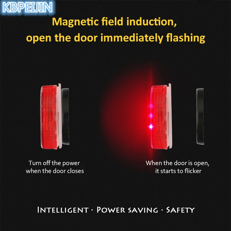 2 шт. беспроводной светодиодный сигнальный светильник для двери автомобиля, сигнальный светильник-вспышка, стикер для Nissan qashqai tiida almera juke primera, аксессуары