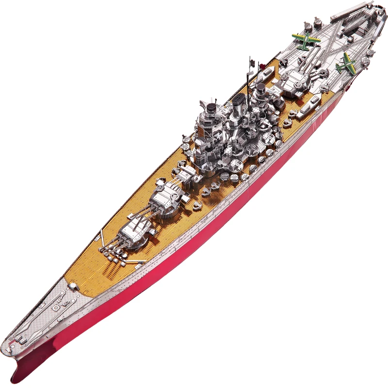 

MMZ MODEL Piececool 3D metal puzzle P101 YAMATO Battleship Models Military Ship Assembly metal Model kit DIY 3D Laser Cut Model