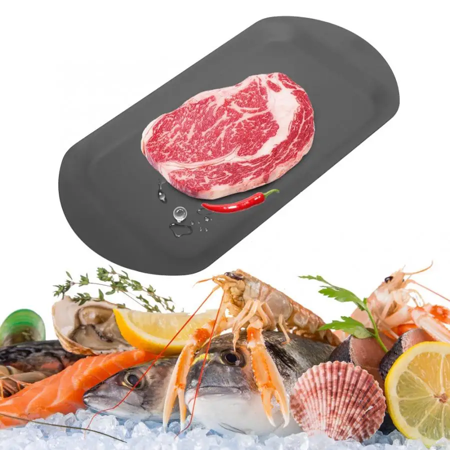 Бытовой алюминий быстро Лоток Для Оттаивания Еда мясо тарелка для разморозки Кухня тарелка для разморозки инструменты