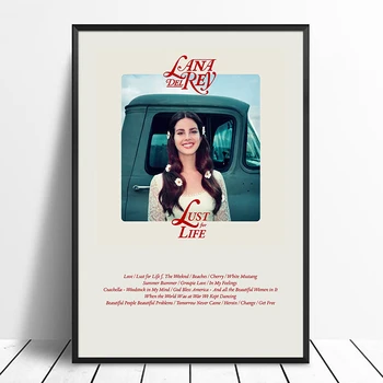 

Lana Del Rey - Lust for Life Album Pop Music cover Music Star Poster Canvas Prints Wall Art For Living Room Home Decor