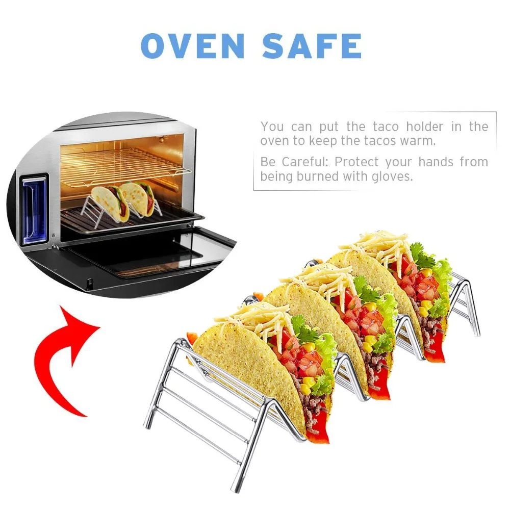 2 шт. держатели Тако для еды из нержавеющей стали Taco Rack Shell Мексиканская пицца Taco Shell держатель стенд домашний бар Ресторан Еда шоу