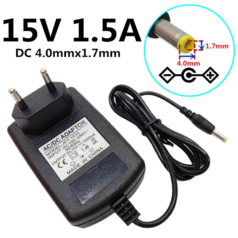 

15V 1.5A AC 100V-240V Converter power Adapter DC 15V 1.5A 1500mA Power Supply US EU UK AU Plug DC 4.0mmx1.7mm Universal DC power