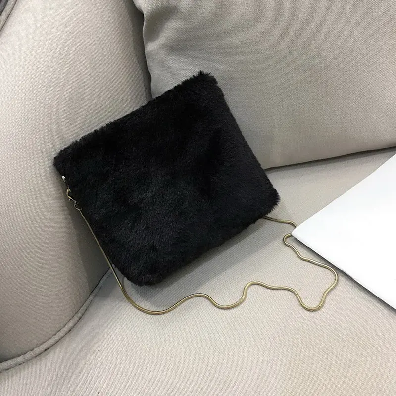 Janespri NEW Women Bags Velour Chain Flap Shoulder Bags for Women Female Messenger Bag Girls Crossbody Bag Handbags Sac A MainIMG_9271 (2)