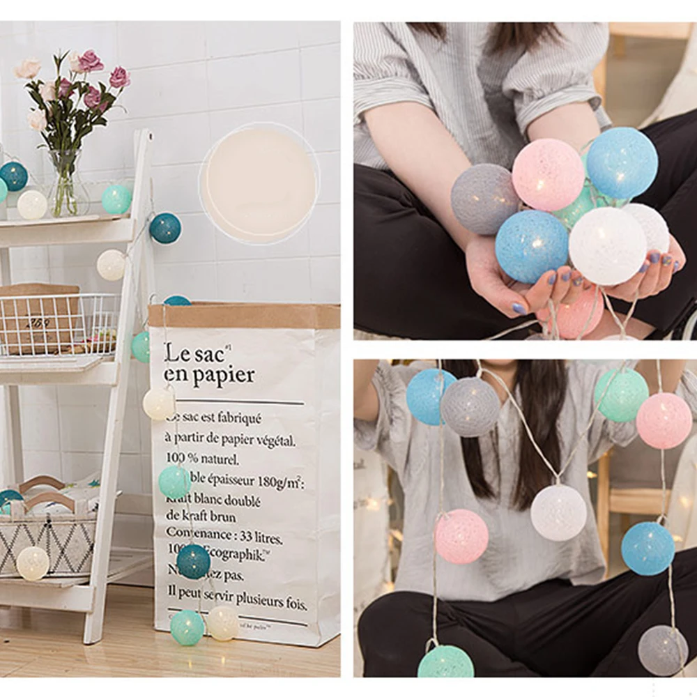 Goodland 2M Rattan Ball LED String Light Fairy Lights Holiday Light for Party Wedding Christmas Garland Gerlyanda Decoration Goodland 2M Rattan Ball LED String Light Fairy Lights Holiday Light for Party Wedding Christmas Garland Gerlyanda Decoration