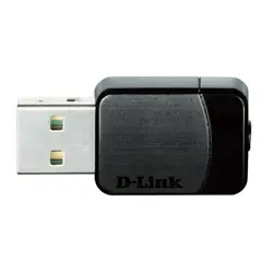 D-Link AC750 Беспроводной USB WLAN IEEE 802.11ac 433 Мбит/с черного цвета