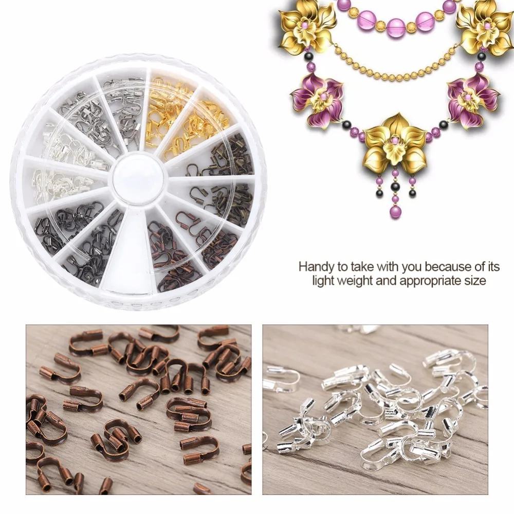 

200 Pcs/Box Alloy Wire Cable Guard Hole Guardian Protector Jewelry Findings Decorations Jewelry Accessories DIY Jewelry Making