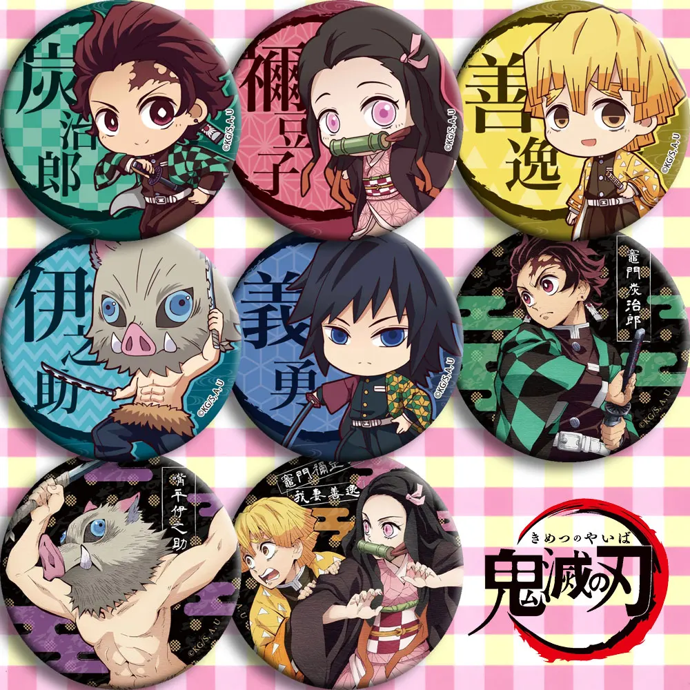 

Japan Anime Ghost Blade Kidney bean Cosplay Badge Cartoon Collection Backpacks Badges Bags Button Brooch Pins gift
