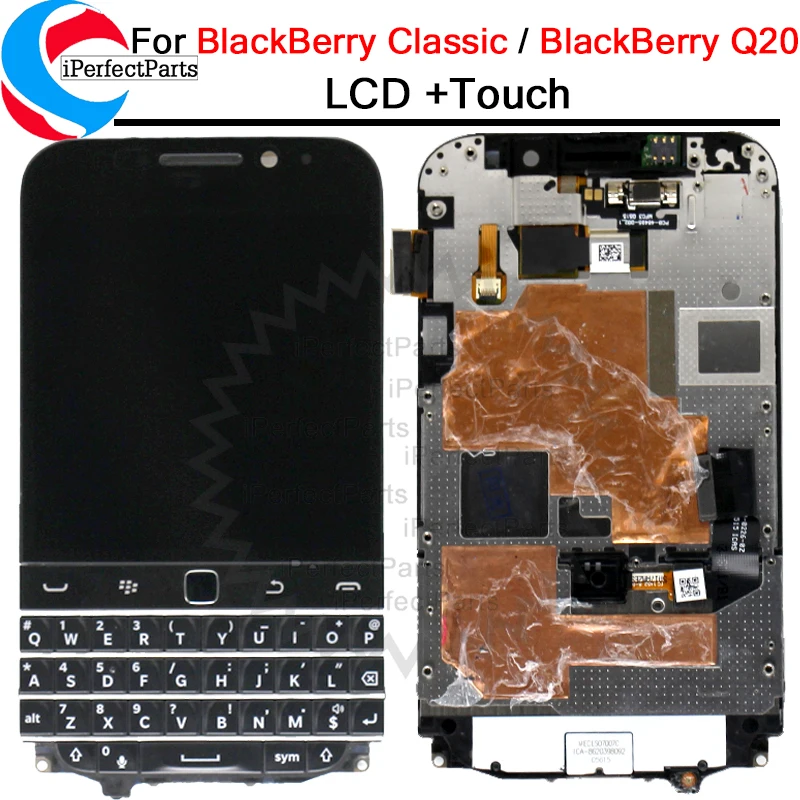 

For BlackBerry Classic LCD with bezle frame Keyboard Display Touch Screen Digitizer Assembly For BlackBerry Q20 Replacement
