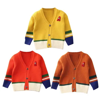 

Kids Sweater Autumn Baby Boy Cardigan Knitted Cotton Casual Outerwear Coat Clothes