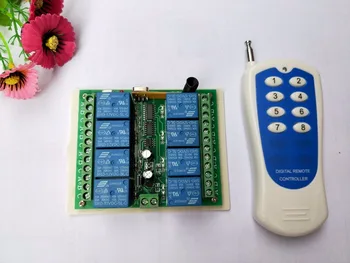 

Free Shipping DC 12V 8 CH channel RF Wireless Remote Control Switch & Remote Control System receiver and transmitter