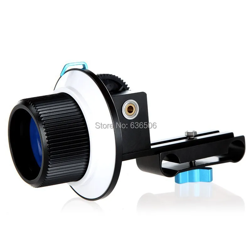 Lightdow Quick Release Clamp DSLR Follow Focus FF with Adjustable Gear Ring Belt for 15mm Rod Rig 60D 600D 5D2 GH2 D7000