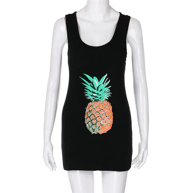 Women Maternity Pregnant Sleeveless T shirt Funny Pineapple Printed TeeTop Summer Clothing For photography photo shoot Plus Size (1)