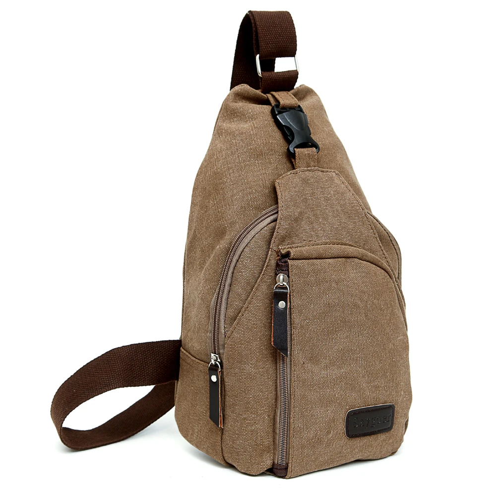 Coffee Sling Bag Pack Canvas Cross Body Bag with Adjustable Strap