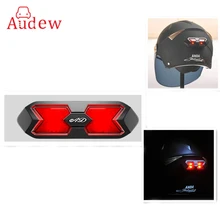 Adesivo Capacete Motorcross Capacete Da Motocicleta Capacete Da Motocicleta Universal Taillight Noite Faixa de Luz de Segurança Luz de Advertência do Sinal