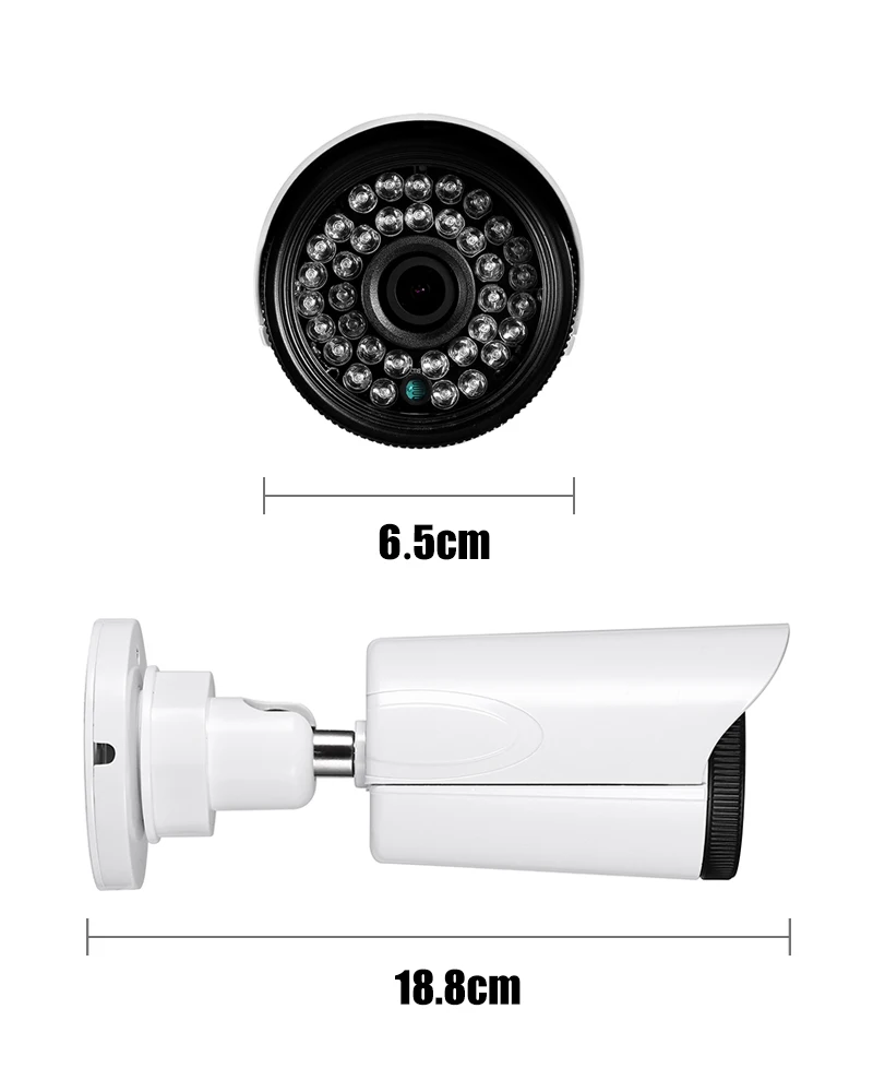 POE водонепроницаемый 1080P IR светодиодный Bullet Camera 2.0MP наружная металлическая CCTV ONVIF