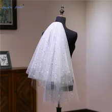 Сапфир люкс Новое поступление пальца Длина блесток звезды свадебная фата вело де Novia 2 уровня Gold Фата Свадебные аксессуары