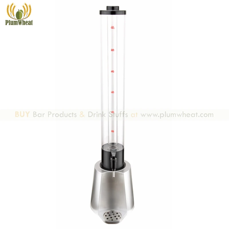 3 Liters PlumWheat Tabletop Chiller and Beverage Dispenser Beer Tower with  Ice Tube Chill Rod for Party Bar Restaurant - AliExpress