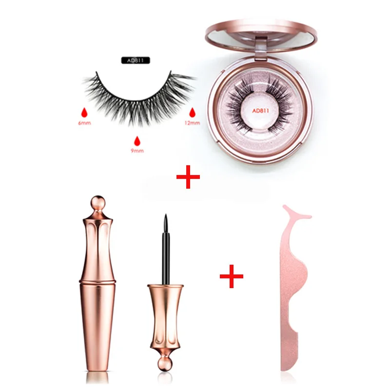 

Shozy magnetic eyeliner & magnetic eyelashes kit long lasting waterproof eyeliner with false eyelashes and applicator EY