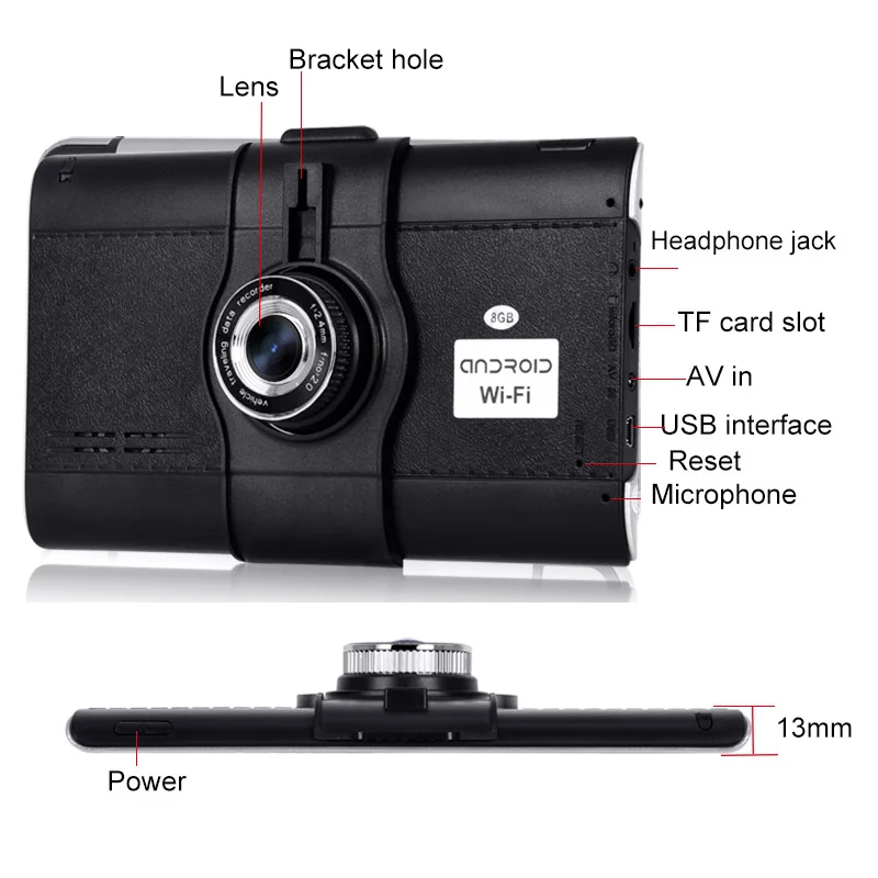 Xgody 7 pulgadas Android Gps DVR navegación del coche 512M + 8GB navegador con Wifi HD 1080p Dash cámara grabadora de vídeo Fm AVIN Dashcam Xgody 7 pulgadas Android Gps DVR navegación del coche 512M + 8GB navegador con Wifi HD 1080p Dash cámara grabadora de vídeo Fm AVIN Dashcam
