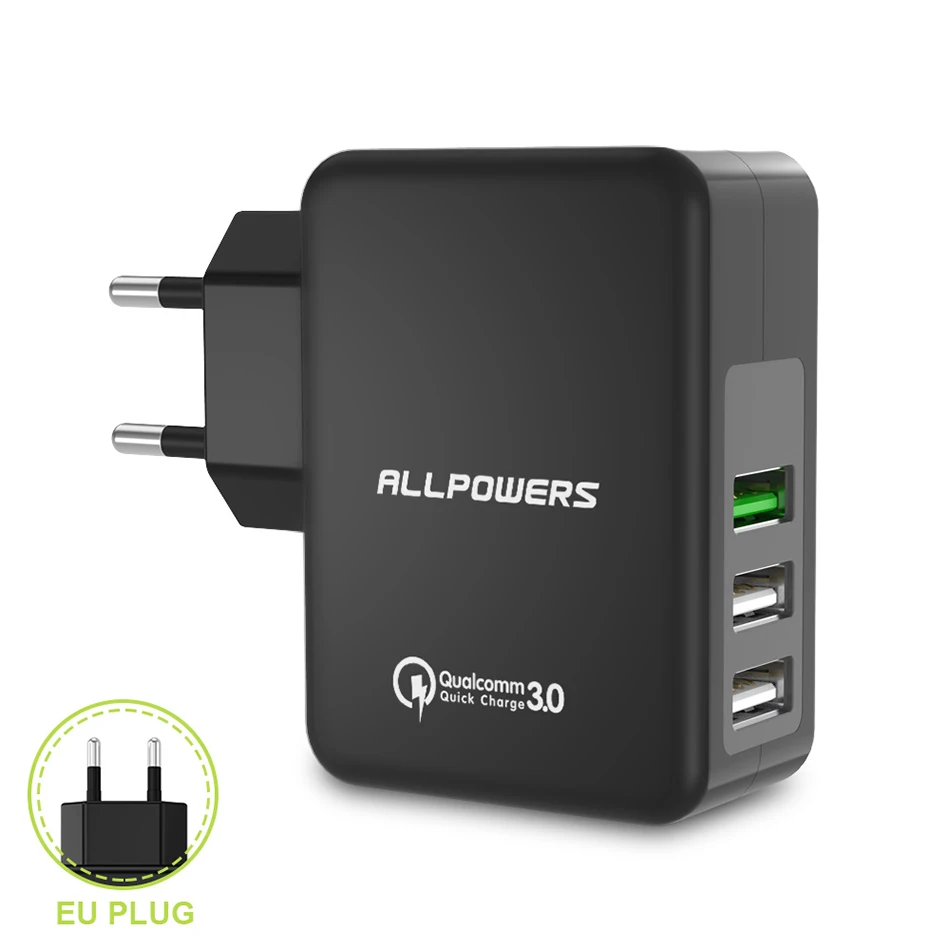 ALLPOWERS зарядное устройство для мобильного телефона 3 USB зарядное устройство для телефона QC 3,0 быстрое зарядное устройство для samsung Xiaomi huawei htc zte sony Nokia