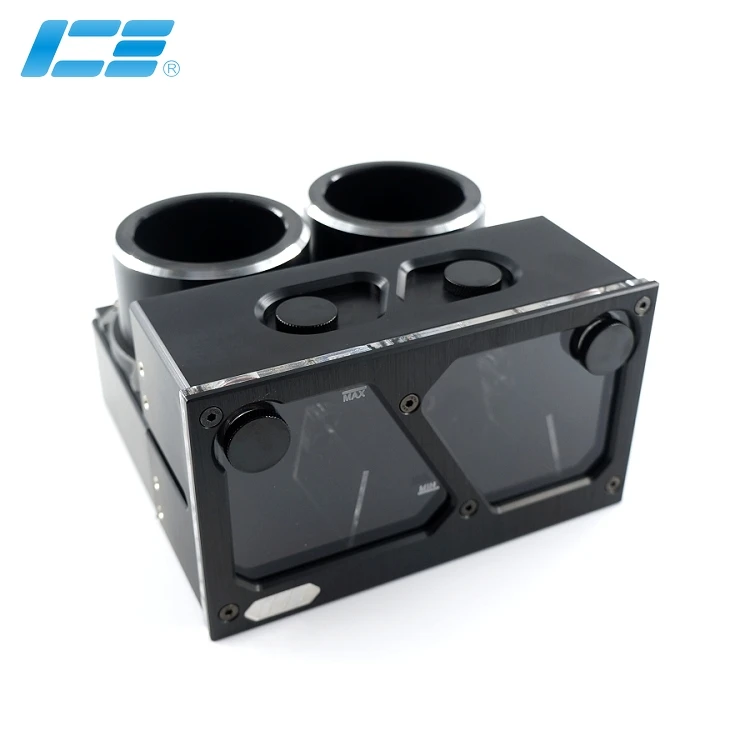 Best IceMan Cooler Double D5 water pump double CD-ROM integrated water tank POM tank Reservoir Stock cooler block vest 0